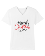 Merry Christmas Tree Tricou mânecă scurtă guler V Bărbat Presenter