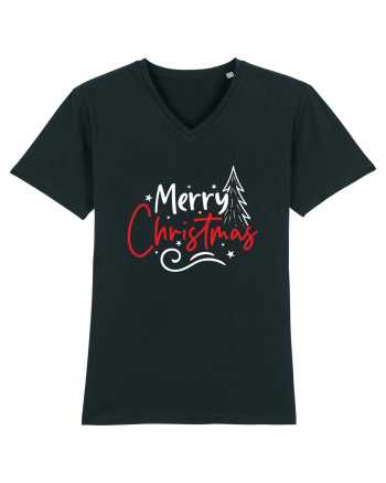 Merry Christmas Tree (alb) Black