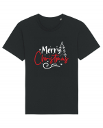 Merry Christmas Tree (alb) Tricou mânecă scurtă Unisex Rocker