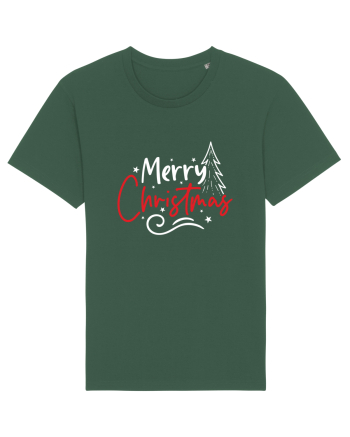 Merry Christmas Tree (alb) Bottle Green