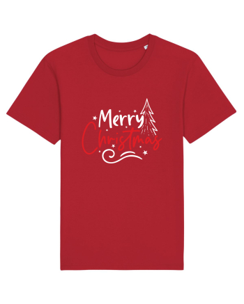 Merry Christmas Tree (alb) Red