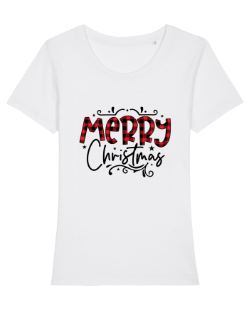 Merry Christmas Material White
