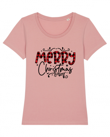 Merry Christmas Material Canyon Pink
