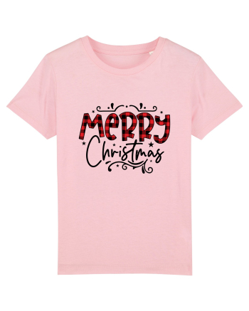 Merry Christmas Material Cotton Pink