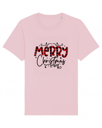 Merry Christmas Material Cotton Pink