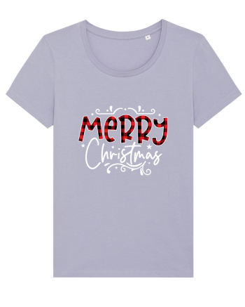 Merry Christmas Material (alb) Lavender