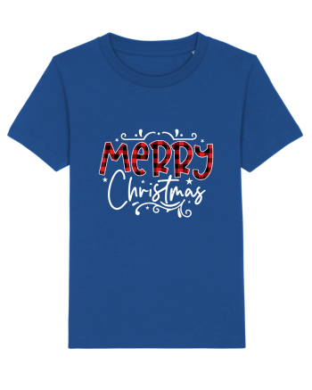 Merry Christmas Material (alb) Majorelle Blue