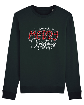 Merry Christmas Material (alb) Black