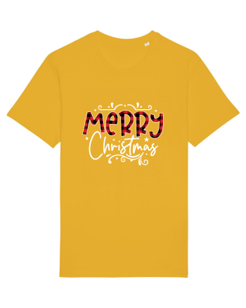 Merry Christmas Material (alb) Spectra Yellow