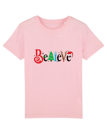 Believe (motive de Crăciun) Cotton Pink