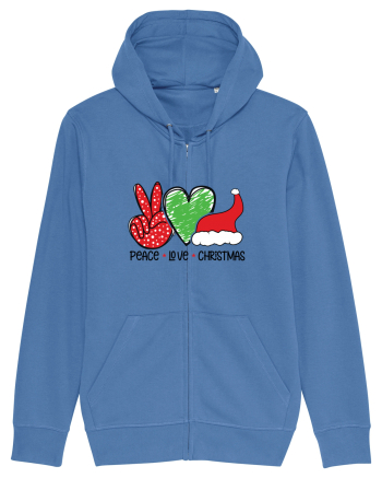 Peace Love Christmas Bright Blue