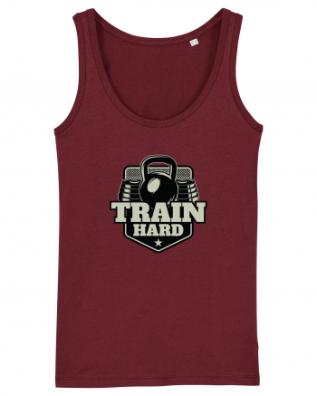 Train Hard Gym Burgundy