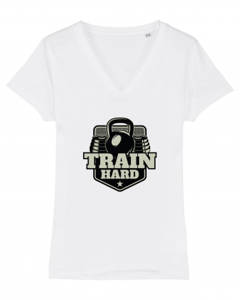 Train Hard Gym White