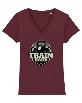 Train Hard Gym Burgundy