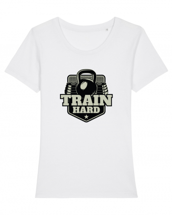 Train Hard Gym White