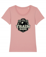 Train Hard Gym Tricou mânecă scurtă guler larg fitted Damă Expresser