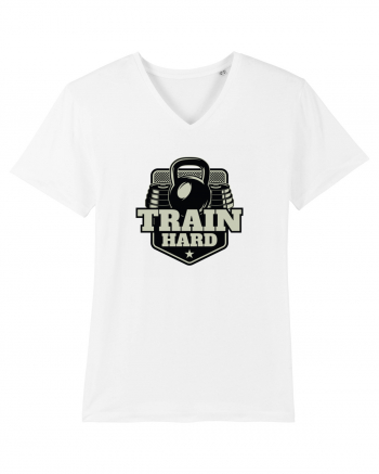 Train Hard Gym White
