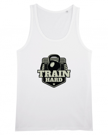 Train Hard Gym White