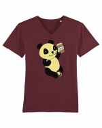 Coffee Panda  Tricou mânecă scurtă guler V Bărbat Presenter