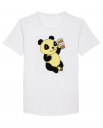 Coffee Panda  Tricou mânecă scurtă guler larg Bărbat Skater