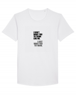 I Don’t Want You To Think Like Me. I Just Want You To Think. Tricou mânecă scurtă guler larg Bărbat Skater