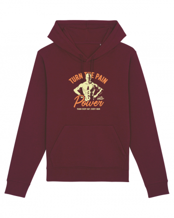 Turn the Pain into Power Gym Burgundy