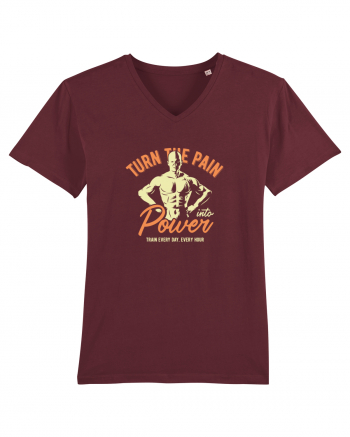 Turn the Pain into Power Gym Burgundy