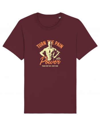 Turn the Pain into Power Gym Burgundy
