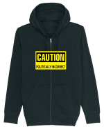 Caution Politically Incorrect   Hanorac cu fermoar Unisex Connector