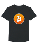Vintage Bitcoin Tricou mânecă scurtă guler larg Bărbat Skater