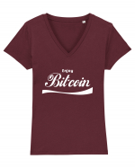 Enjoy Bitcoin Tricou mânecă scurtă guler V Damă Evoker