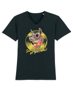 lama queen Tricou mânecă scurtă guler V Bărbat Presenter