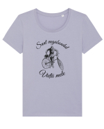 Sunt vagabondul vieții mele Tricou mânecă scurtă guler larg fitted Damă Expresser