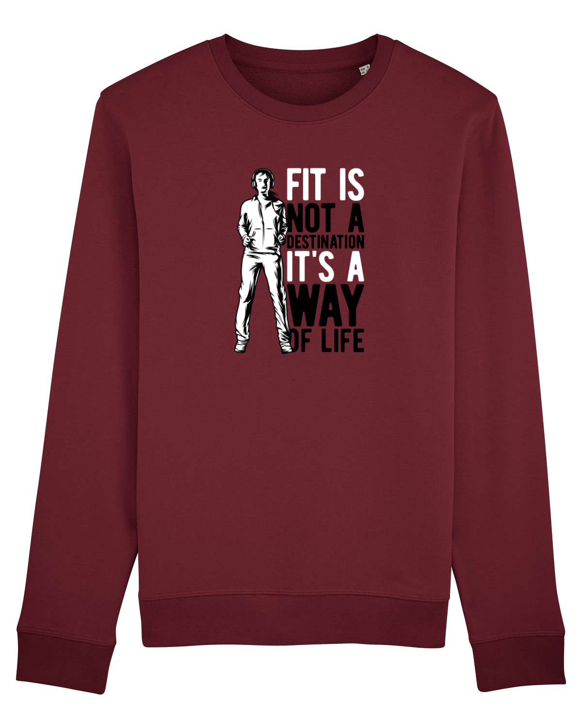 Bluză mânecă lungă Unisex Rise Burgundy