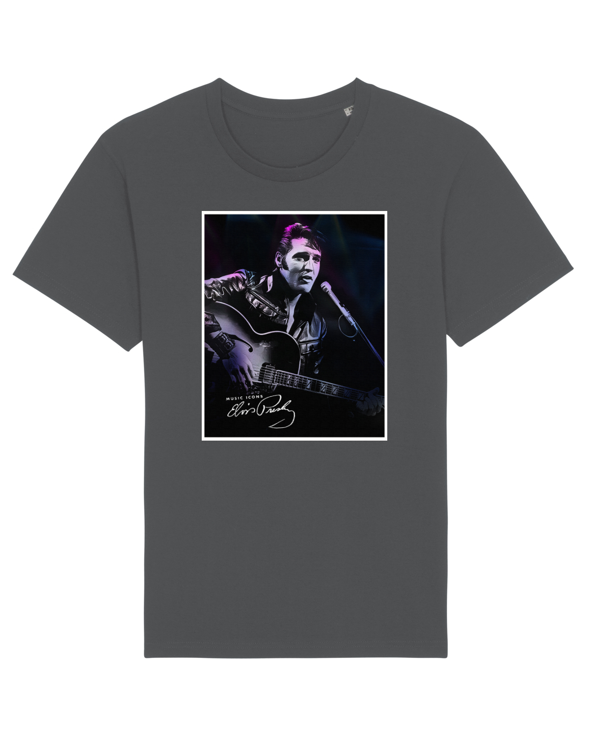Tricou mânecă scurtă Unisex Rocker Anthracite