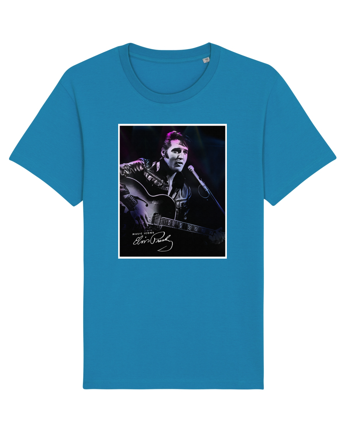 Tricou mânecă scurtă Unisex Rocker Azur
