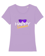 Happy summer Tricou mânecă scurtă guler larg fitted Damă Expresser