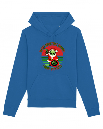 Funny Santa Claus Alien Royal Blue