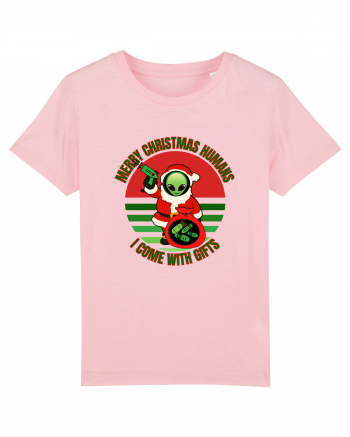 Funny Santa Claus Alien Cotton Pink