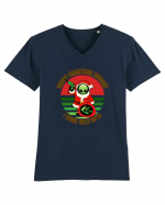 Funny Santa Claus Alien Tricou mânecă scurtă guler V Bărbat Presenter