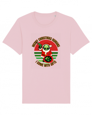 Funny Santa Claus Alien Cotton Pink