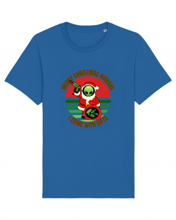 Funny Santa Claus Alien Royal Blue