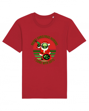 Funny Santa Claus Alien Red