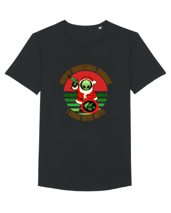 Funny Santa Claus Alien Black