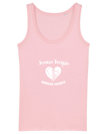 Jesus heals broken hearts Cotton Pink