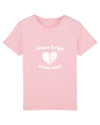 Jesus heals broken hearts Cotton Pink