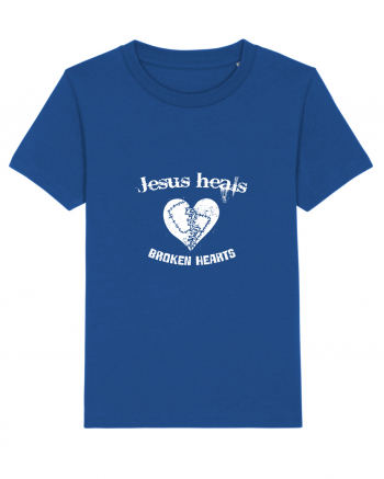 Jesus heals broken hearts Majorelle Blue