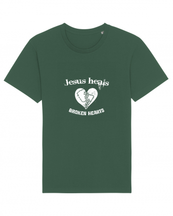 Jesus heals broken hearts Bottle Green
