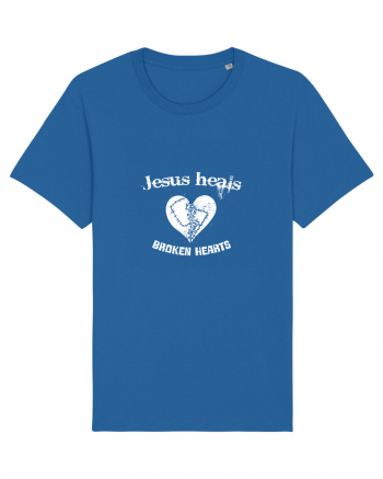 Jesus heals broken hearts Royal Blue