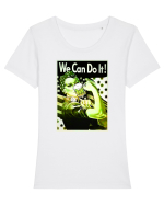 Strong Woman Tricou mânecă scurtă guler larg fitted Damă Expresser